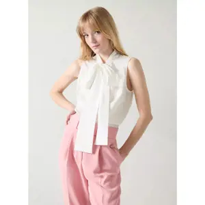 LK Bennett Florian White Cotton Blouse